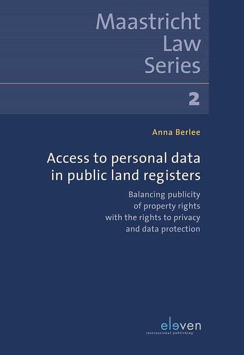 Foto van Access to personal data in public land registers - anna berlee - ebook (9789462748460)