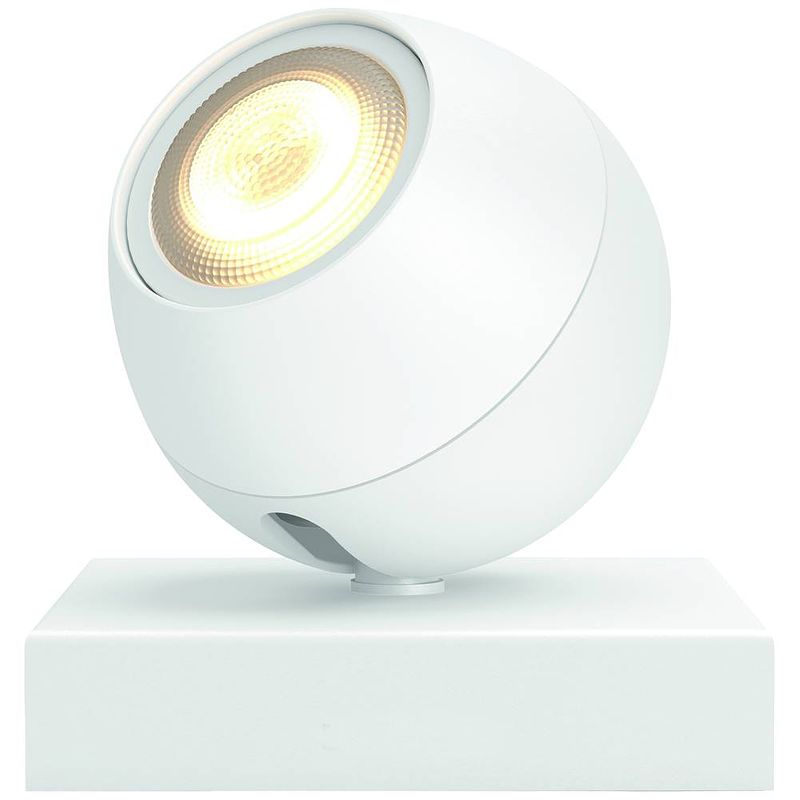 Foto van Philips lighting hue led-plafondspots 871951433918700 hue white amb. buckram spot 1 flg. weiß 350lm erweiterung gu10 5 w