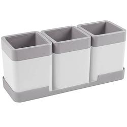 Foto van Sunware - sigma home organiser set met tray 0,6l wit grijs - 27,5 x 9,5 x 14 cm