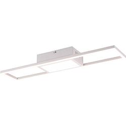 Foto van Led plafondlamp - plafondverlichting - trion riyaz - 22w - aanpasbare kleur - afstandsbediening - dimbaar - rechthoek -