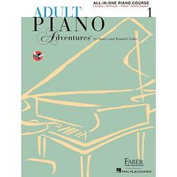 Foto van Hal leonard adult piano adventures all-in-one book 1 spiral bound pianoboek met online media
