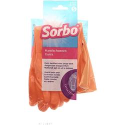 Foto van Sorbo huishoudhandschoenen - maat s - oranje - 1 paar