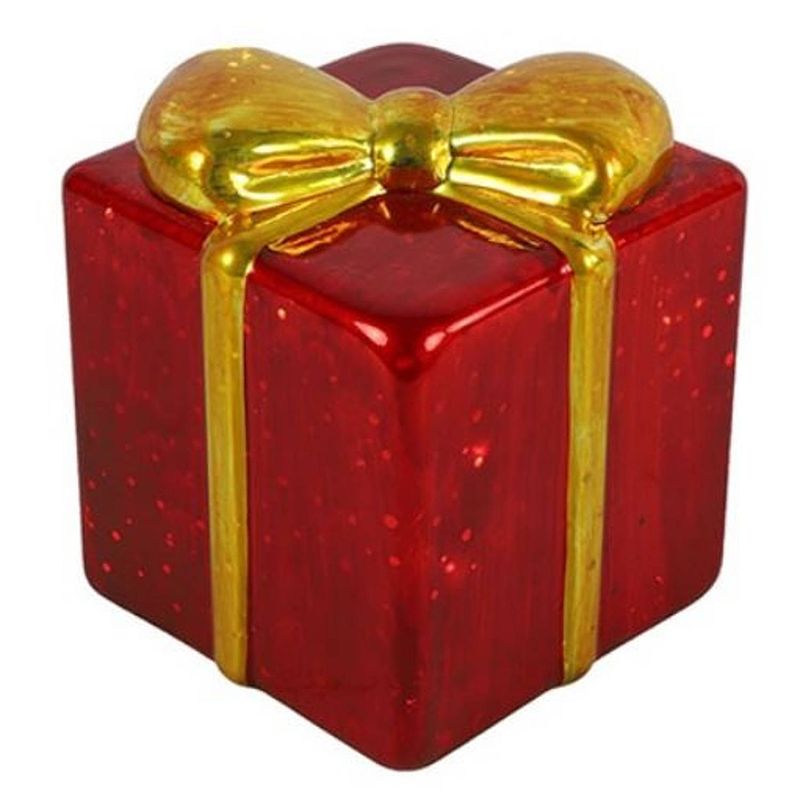 Foto van Tom kerstversiering yanick led 10 cm glas rood