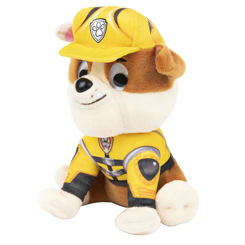 Foto van Paw patrol pluche knuffel van rubble 15 cm - knuffeldier