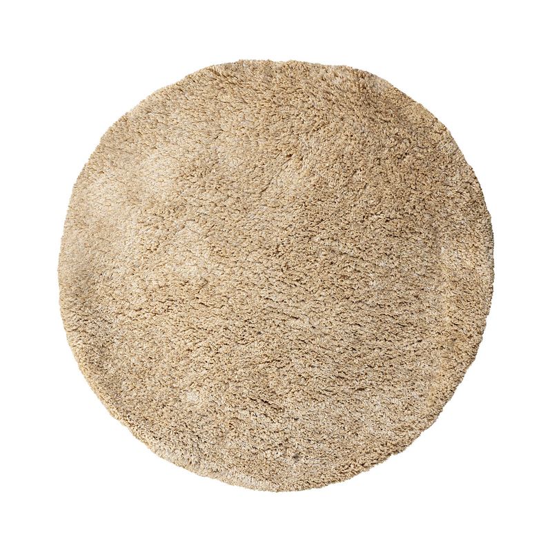 Foto van Ptmd jups beige fabric handwoven carpet round s