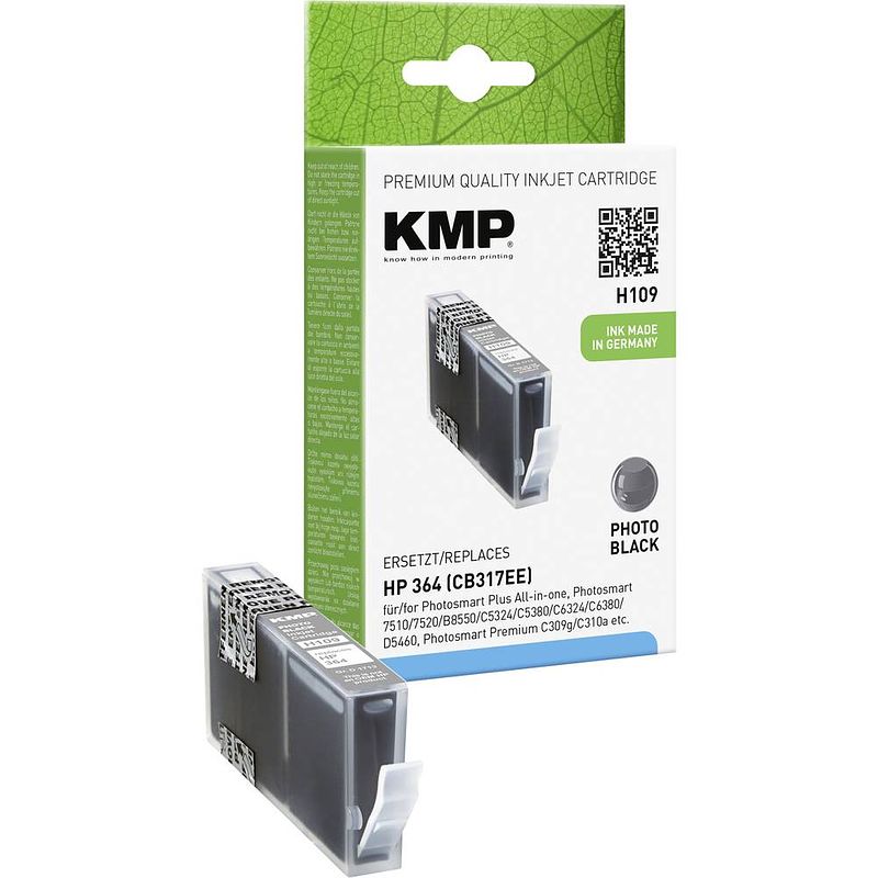 Foto van Kmp cartridge vervangt hp 364 compatibel foto zwart h109 1713,8040