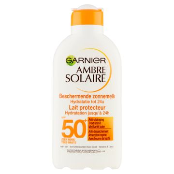 Foto van Garnier ambre solaire beschermende zonnemelk spf 50+ 200ml bij jumbo