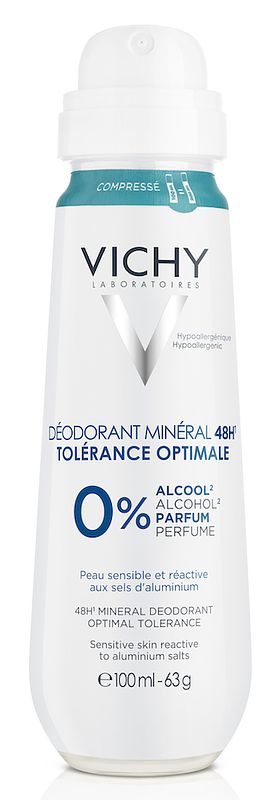 Foto van Vichy minerale deodorant spray 48u optimale tolerantie