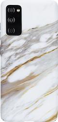 Foto van Bluebuilt white golden grey marble hard case samsung galaxy s20 fe back cover