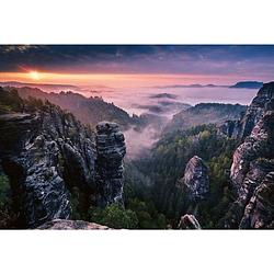 Foto van Wizard+genius sunrise on the rocks vlies fotobehang 384x260cm 8-banen