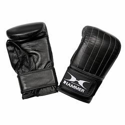 Foto van Hammer boxing zakhandschoenen punch - leer - voorgevormd - zwart - maat s/m - leer