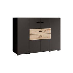 Foto van Meubella dressoir charo - zwart - 121 cm