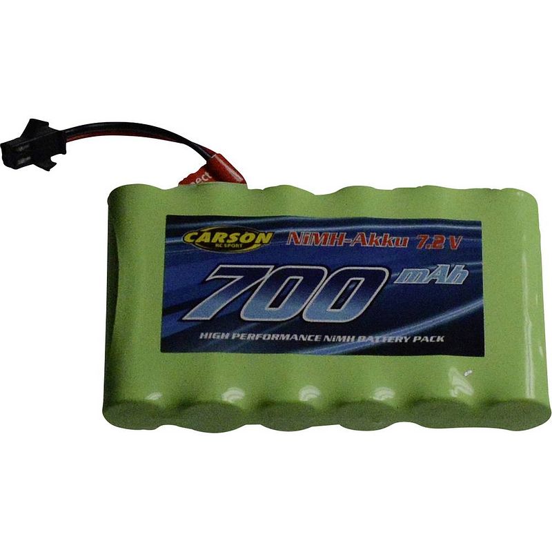 Foto van Carson modellsport nimh accupack 7.2 v 700 mah jst