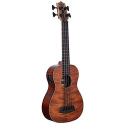 Foto van Kala u-bass exotic mahogany elektrisch-akoestische bas ukelele met gigbag