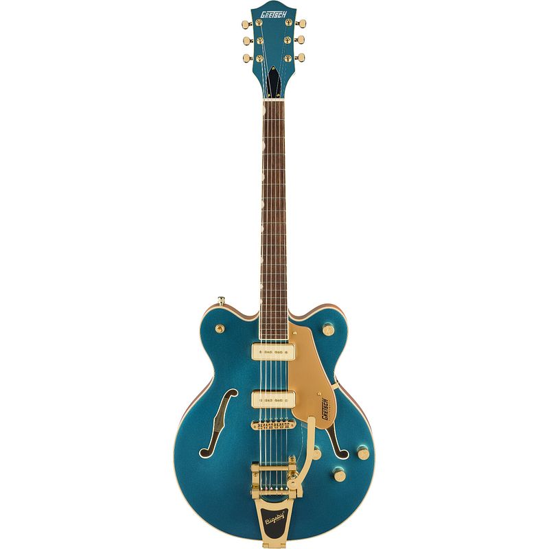 Foto van Gretsch electromatic ltd pristine center block petrol semi-akoestische gitaar