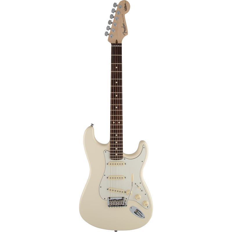 Foto van Fender jeff beck stratocaster olympic white rw