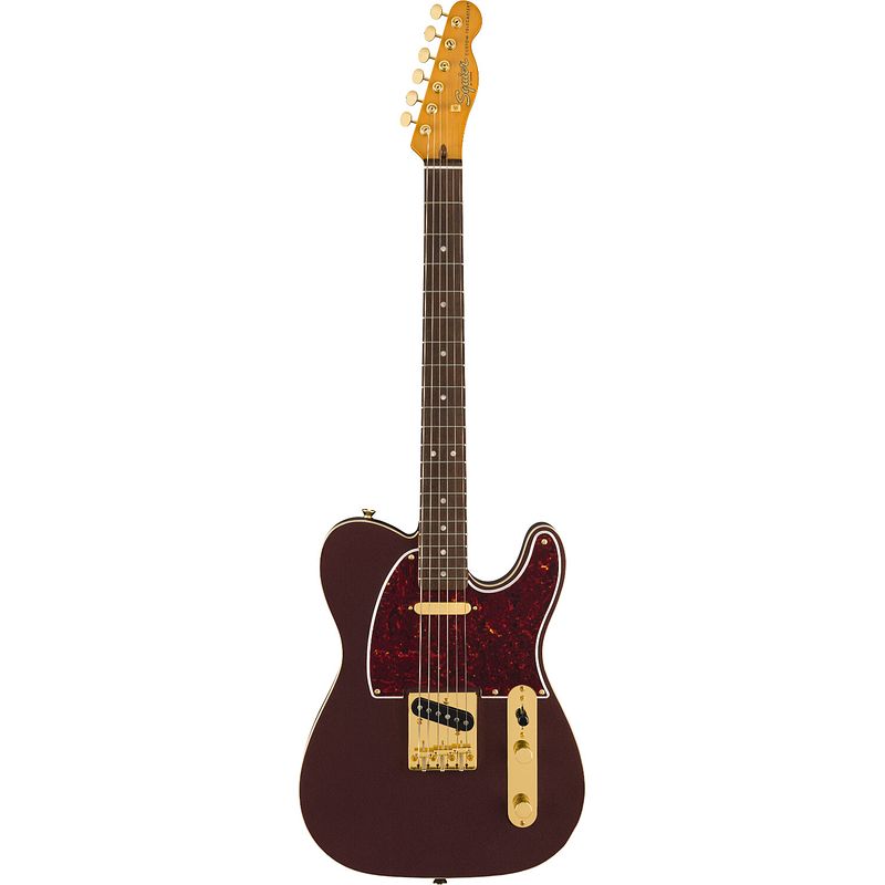 Foto van Squier fsr classic vibe 60s custom telecaster oxblood gold hardware il elektrische gitaar