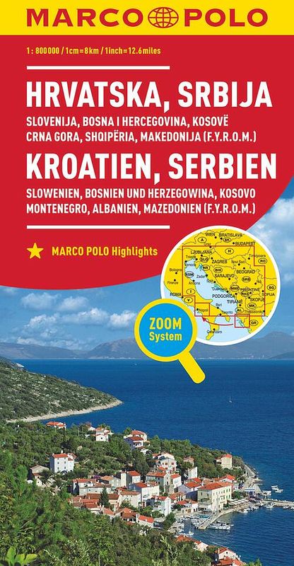 Foto van Marco polo kroatie, servië, bosnië, slovenië, kosovo, montenegro, albanië, macedonië - paperback (9783829738347)