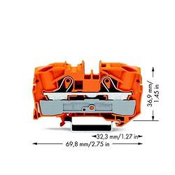 Foto van Wago 2016-1202 doorgangsklem 12 mm spanveer oranje 20 stuk(s)