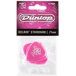 Foto van Dunlop 41p071 delrin 500 pick 0.71 mm plectrum set 12 stuks