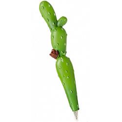 Foto van Lg-imports balpen cactus groen bloem 16 cm