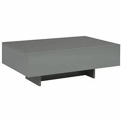 Foto van Vidaxl salontafel 85x55x31 cm mdf hoogglans grijs