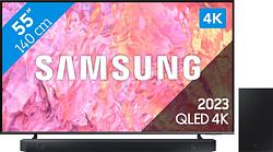 Foto van Samsung qled 55q64c (2023) + soundbar