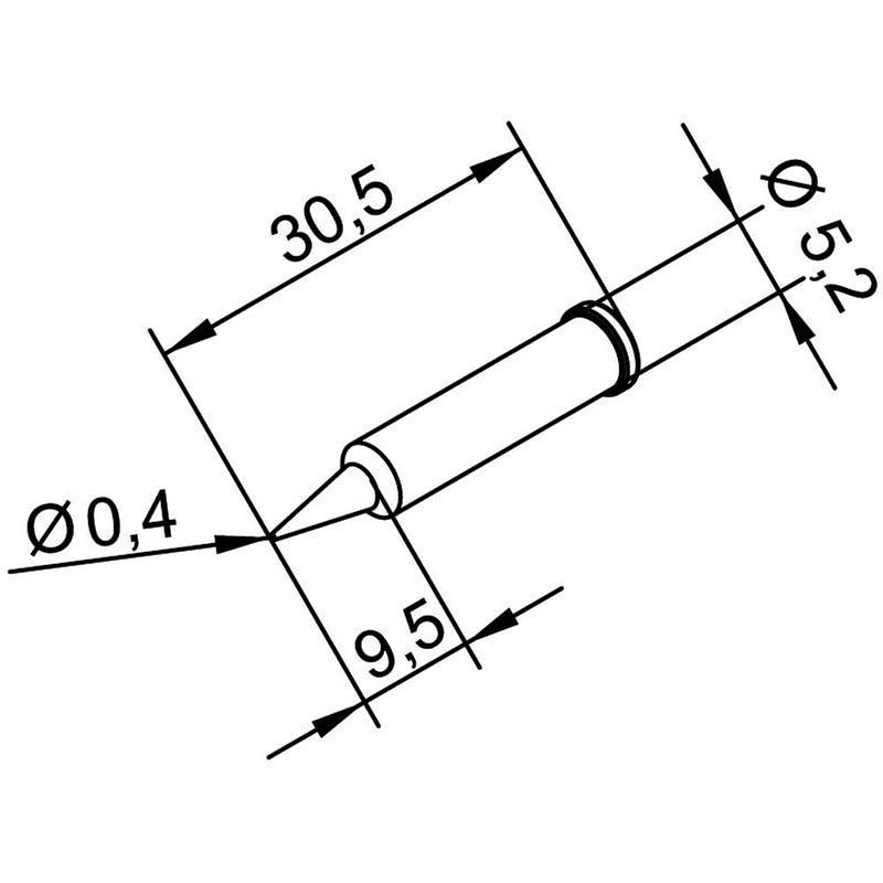 Foto van Ersa 102 pd lf 04 soldeerpunt potloodvorm, ersadur grootte soldeerpunt 0.4 mm inhoud: 1 stuk(s)