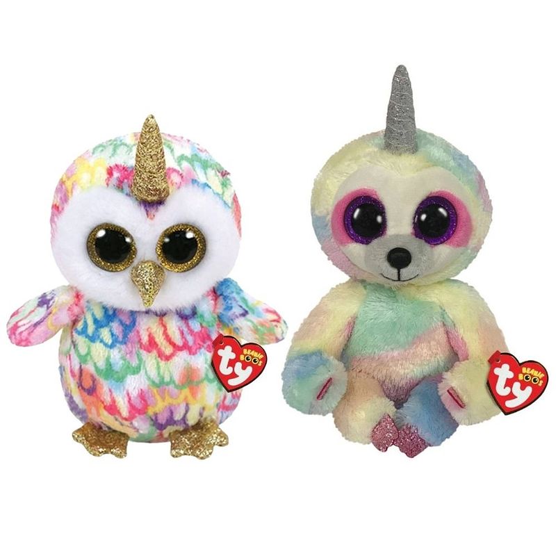 Foto van Ty - knuffel - beanie buddy - enchanted owl & cooper sloth