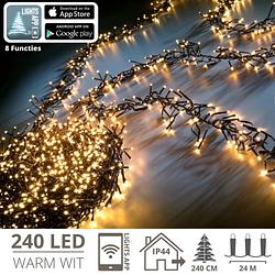 Foto van Kerstverlichting - kerstboomverlichting - kerstversiering - kerst - 240 led's - 24 meter - warm wit - smartphone - ap...
