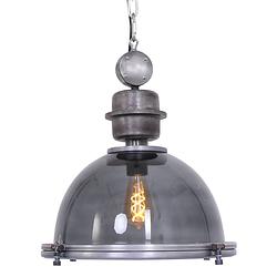 Foto van Industriële hanglamp - steinhauer - glas - industrieel - e27 - l: 45cm - voor binnen - woonkamer - eetkamer - groen
