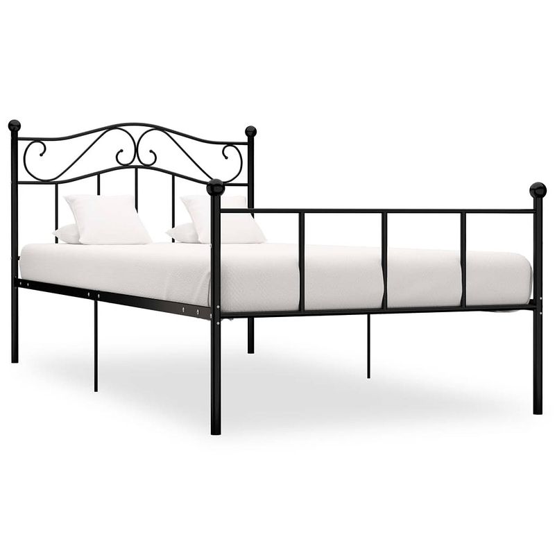 Foto van Vidaxl bedframe metaal zwart 100x200 cm