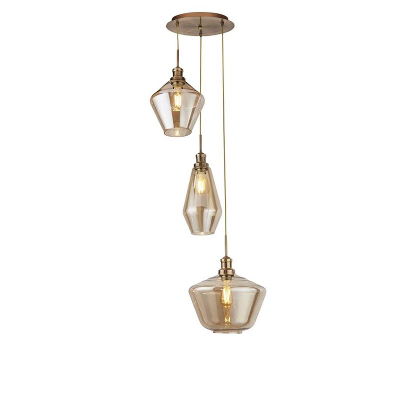 Foto van Betoverende bohemian hanglamp - exclusief - hoogwaardig metaal - e27 - l: 51cm - voor woon- en eetkamer - brons