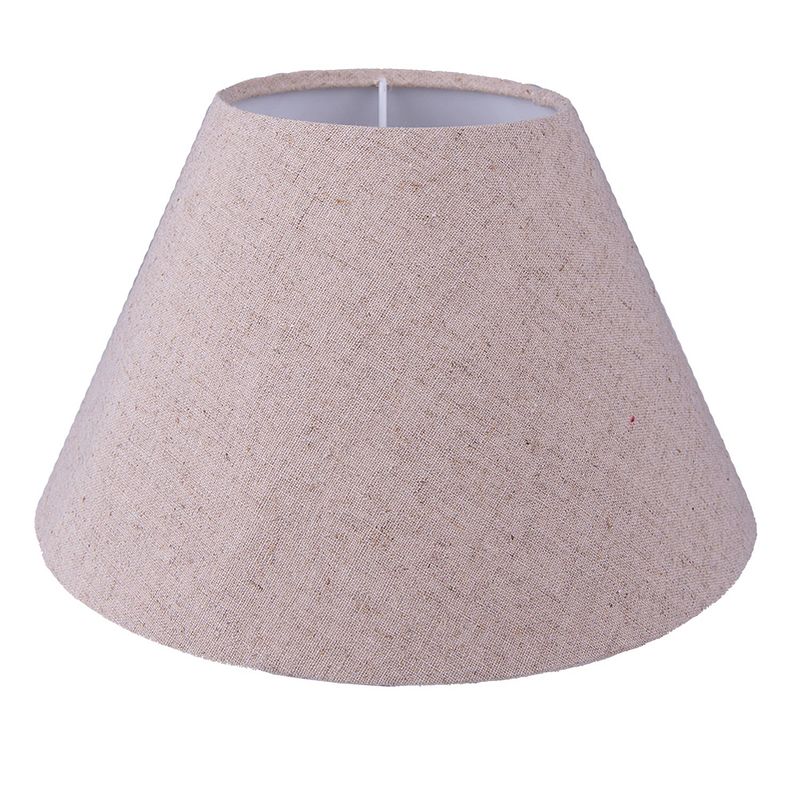 Foto van Haes deco - lampenkap - natural cosy - beige rond - formaat ø 26x15 cm, voor fitting e27 - tafellamp, hanglamp