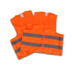 Foto van Veiligheidsvest oranje reflectievest veiligheids vest one size fits all polyester fluorescerend vest