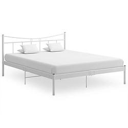 Foto van Vidaxl bedframe metaal wit 140x200 cm