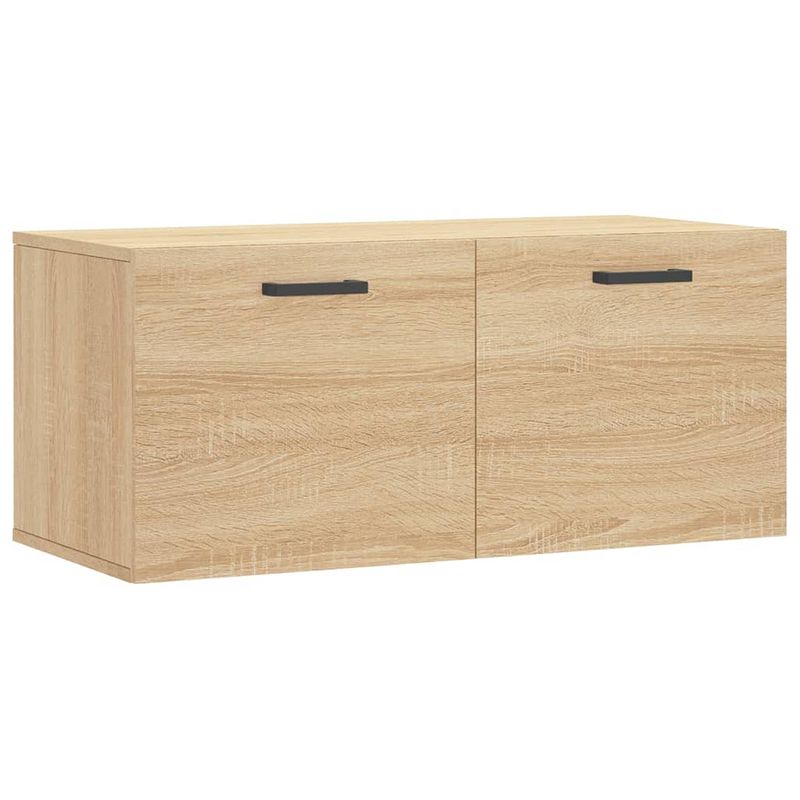 Foto van Vidaxl wandkast 80x36,5x35 cm bewerkt hout sonoma eikenkleurig