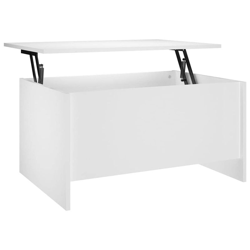 Foto van The living store salontafel lift-top - wit - 80 x 55.5 x 41.5 cm - multifunctioneel - opbergruimte