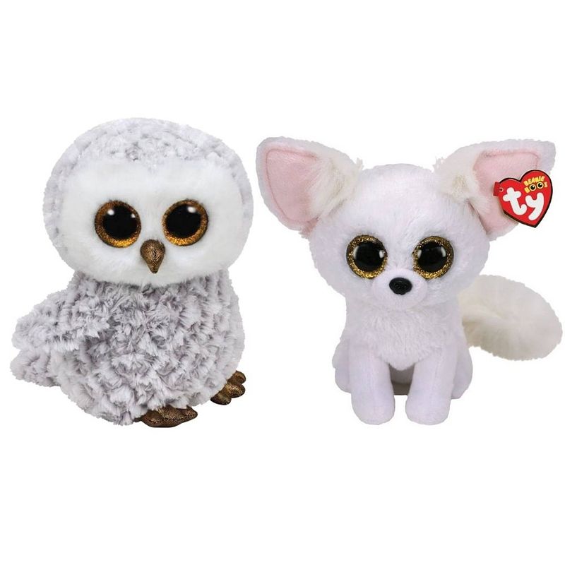 Foto van Ty - knuffel - beanie buddy - owlette owl & phoenix fox