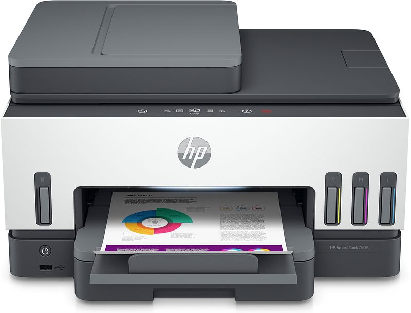 Foto van Hp smart tank 7605 all-in-one inkjet printer grijs