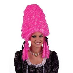 Foto van Dames verkleedpruik - roze - diva - middeleeuws - drag queen - verkleedpruiken