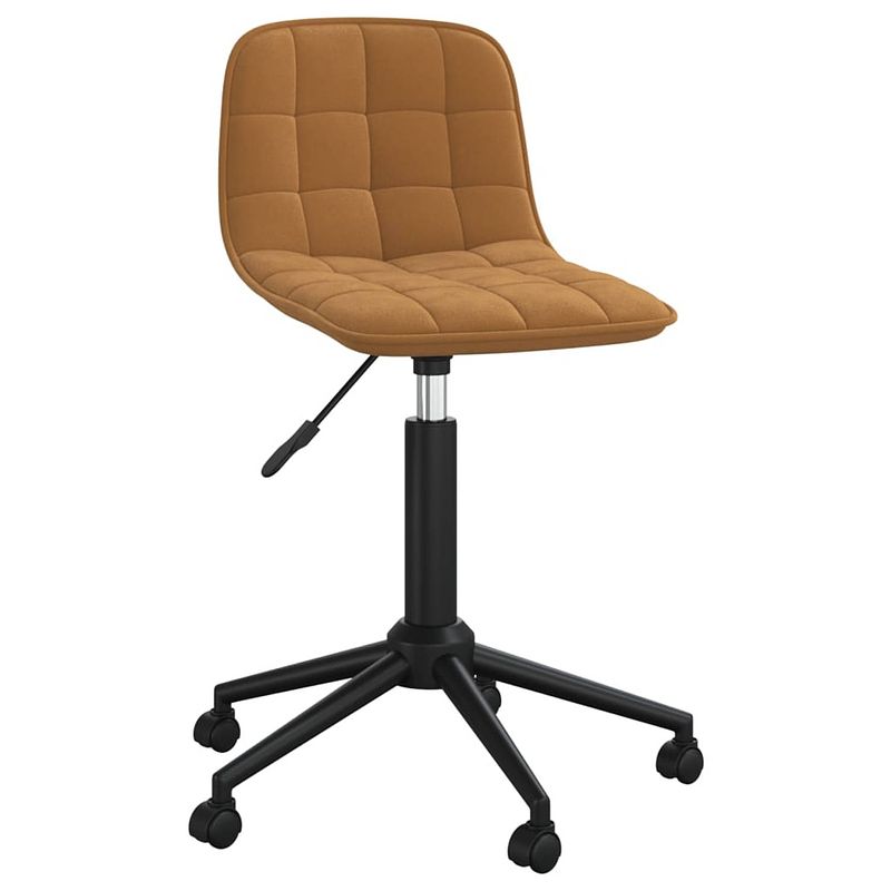 Foto van The living store eetkamerstoelen - bruin fluweel - gepoedercoat staal - 42.5x45x(69-80.5)cm