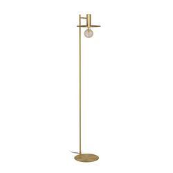 Foto van Eglo escandell vloerlamp - e27 - 156 cm - goud - staal