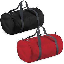 Foto van Set van 2x kleine sport/draag tassen 50 x 30 x 26 cm - zwart en rood - sporttassen