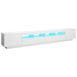 Foto van The living store tv-meubel hifi rgb led-verlichting - 260 x 35 x 40 cm - wit