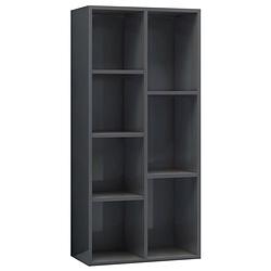 Foto van The living store boekenkast - classic - meubel - 50x25x106 cm - hoogglans grijs