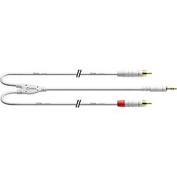 Foto van Cordial cfy3wcc-long-snow intro verloopkabel 3.5mm trs jack - 2x rca 3m wit