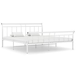 Foto van Vidaxl bedframe metaal wit 160x200 cm