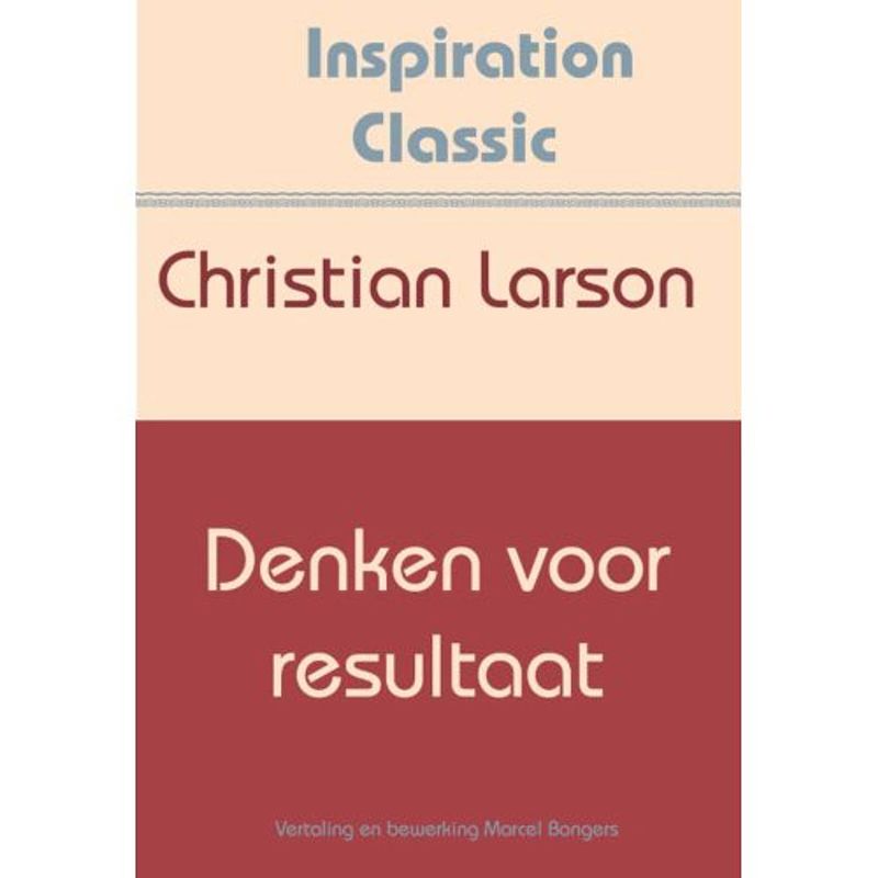 Foto van Denken voor resultaat - inspiration classic