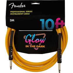 Foto van Fender professional glow in the dark jackkabel 6.35 mm recht oranje 3 meter